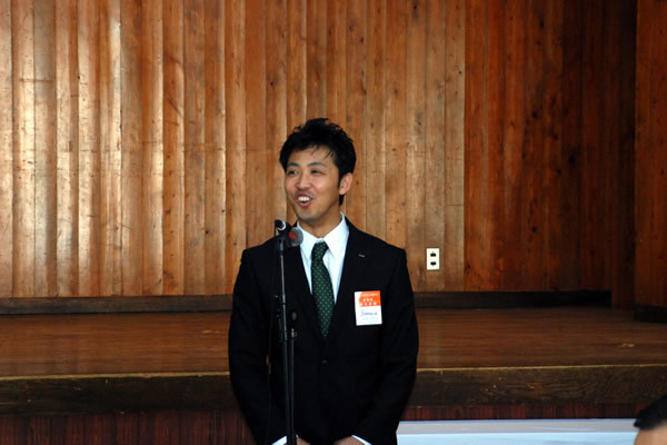 前：青年部長理事 櫻井義勝さん あいさつ